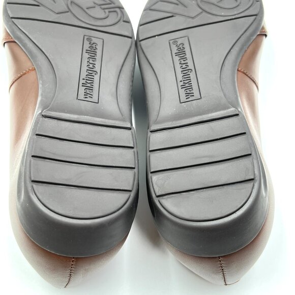6.5 W 6.5 WIDE WIDTH Walking Cradles Brown Leather Flats Shoes - Picture 12 of 13